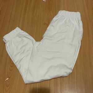 white sweatpants, new with tags